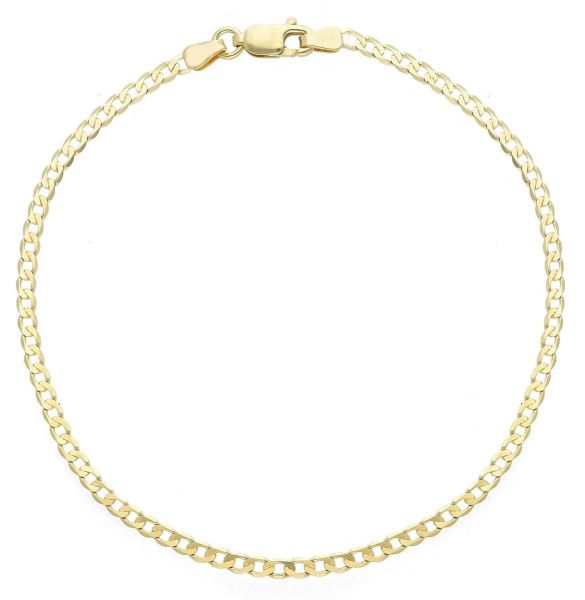 Picture of Solid 9k yellow gold Curb link men's Bracelet | 21 cm