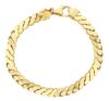 Imagen de Pulsera eslabón plano oro amarillo 18k | 19 cm