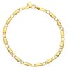 Immagine di Bracciale maglia piatta vuota oro giallo 9k | 21 cm 
