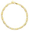 Immagine di Bracciale maglia piatta uomo donna oro giallo 9k | 19 cm 