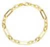 Imagen de Pulsera malla Rolò alternada oro amarillo 18k | 19 cm