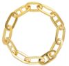Picture of 18k yellow gold flat Mariner link Bracelet | 21 cm