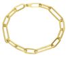Imagen de Pulsera malla Paperclip oro amarillo 18k | 19 cm