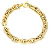 Imagen de Pulsera malla Paperclip oro amarillo 18k | 20 cm