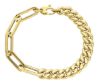 Imagen de Pulsera malla Paperclip oro amarillo 18k | 20 cm