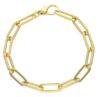 Imagen de Pulsera malla Paperclip oro amarillo 18k | 20 cm