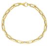 Immagine di Bracciale Paper Clip esagonale oro giallo 18k | 20 cm 