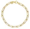 Immagine di Bracciale Paperclip ondulata oro giallo 18k | 20 cm 