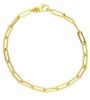 Immagine di Bracciale Paperclip uomo donna oro giallo 9k | 19 cm 