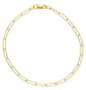 Picture of Solid 9k yellow gold Paperclip Bracelet | 19 cm