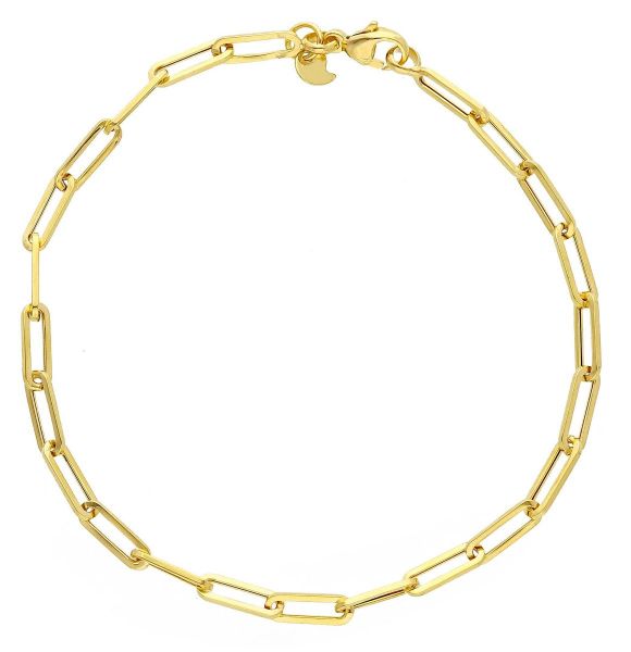 Immagine di Bracciale Paper Clip uomo donna oro giallo 9k | 19 cm 