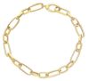 Imagen de Pulsera malla Rolo alternada oro amarillo 18k | 19 cm