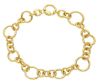 Imagen de Pulsera malla Rolò alternada oro amarillo 18k | 19 cm