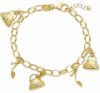 Immagine di Bracciale Rolò charms Borse Scarpe oro giallo 18k | 17,5 cm 