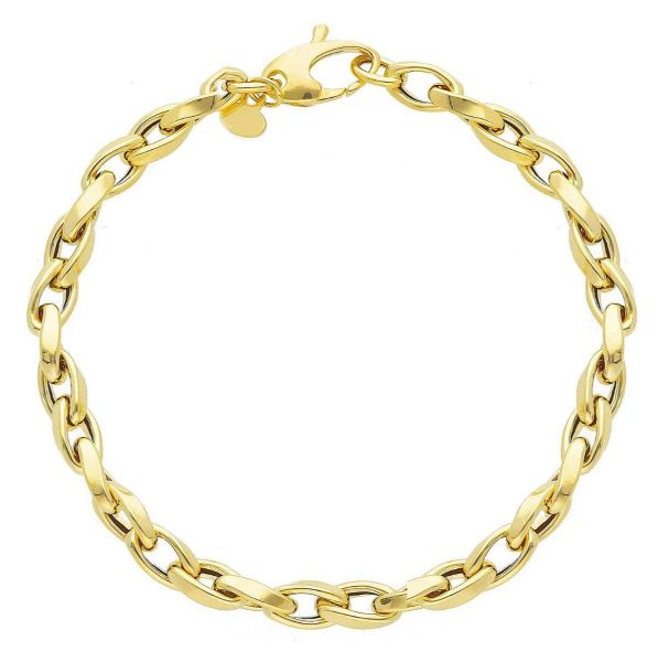 Imagen de Pulsera malla Rolo oro amarillo 18k | 18 cm