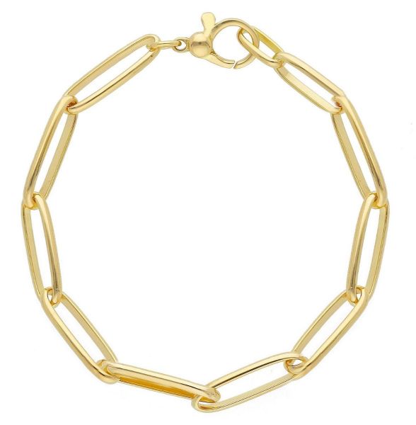 Imagen de Pulsera malla Rolo oro amarillo 18k | 18 cm