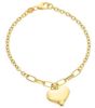Immagine di Bracciale Rolò Cuore charm oro giallo 18k | 19 cm 