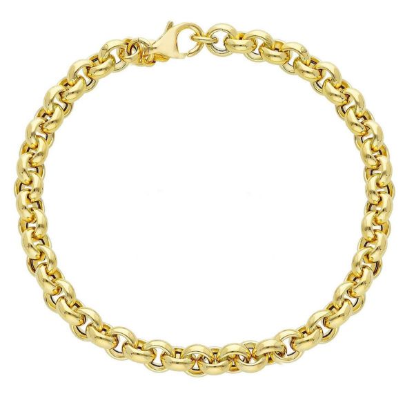 Imagen de Pulsera malla Rolò oro amarillo 18k | 19 cm
