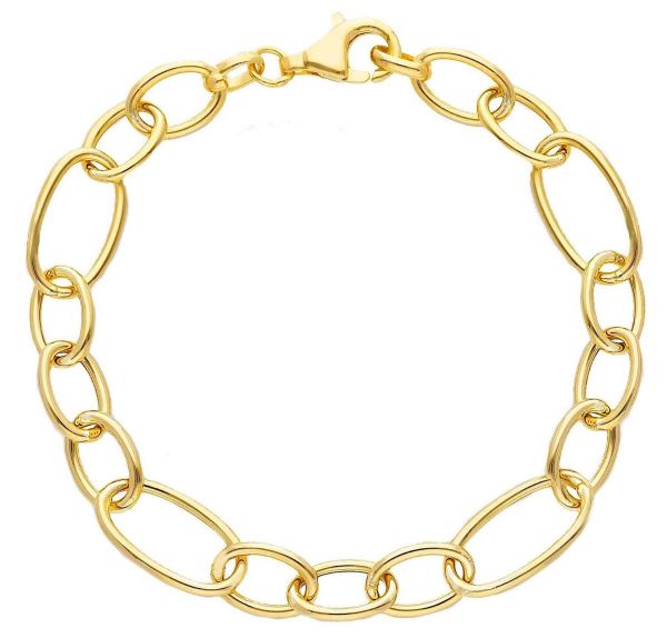 Imagen de Pulsera malla Rolo oro amarillo 18k | 19 cm