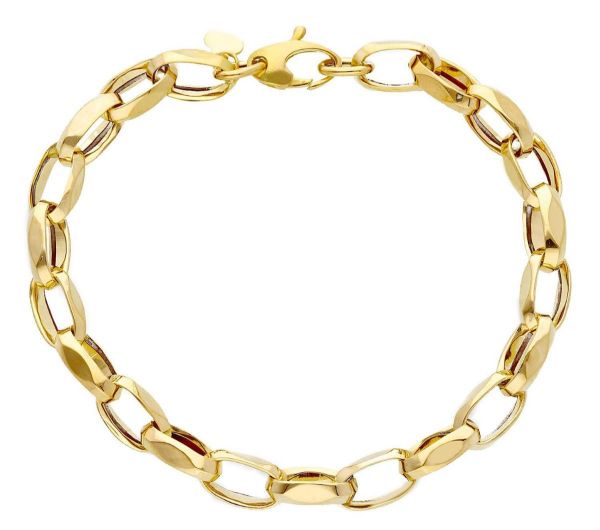Imagen de Pulsera malla Rolo oro amarillo 18k | 19 cm