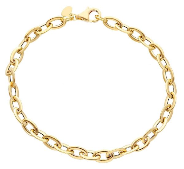 Imagen de Pulsera malla Rolo oro amarillo 18k | 19 cm