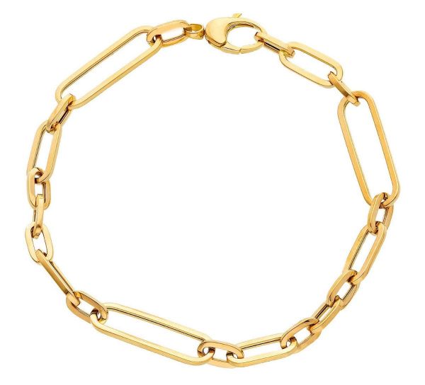 Imagen de Pulsera malla Rolo oro amarillo 18k | 19 cm