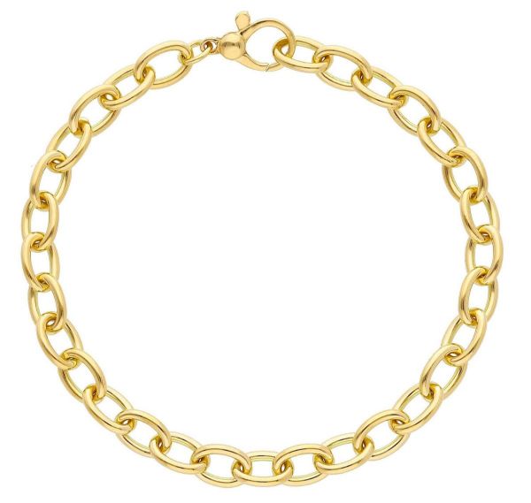 Imagen de Pulsera malla Rolo oro amarillo 18k | 19 cm