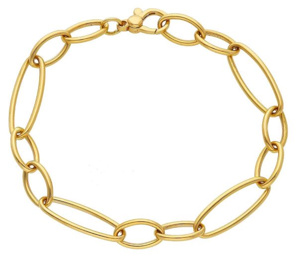 Imagen de Pulsera malla Rolo oro amarillo 18k | 19 cm