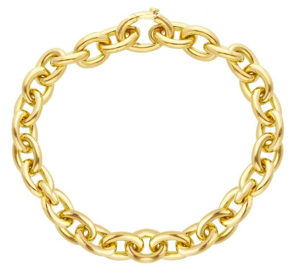 Imagen de Pulsera malla Rolo oro amarillo 18k | 19 cm