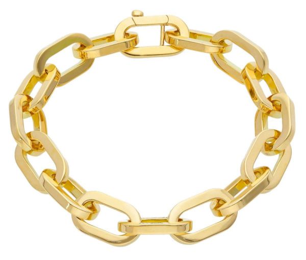 Imagen de Pulsera malla Rolo oro amarillo 18k | 19 cm