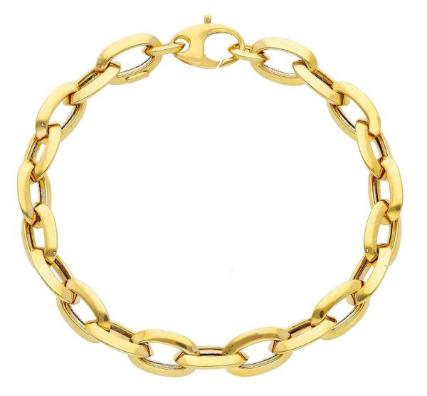 Imagen de Pulsera malla Rolo oro amarillo 18k | 19,5 cm