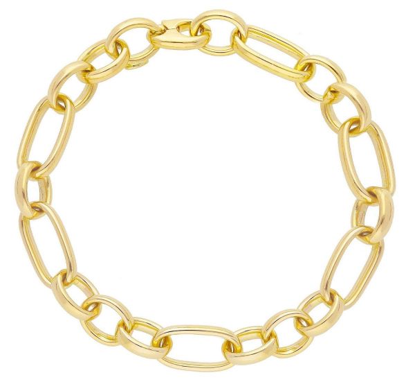 Imagen de Pulsera malla Rolo oro amarillo 18k | 19,5 cm