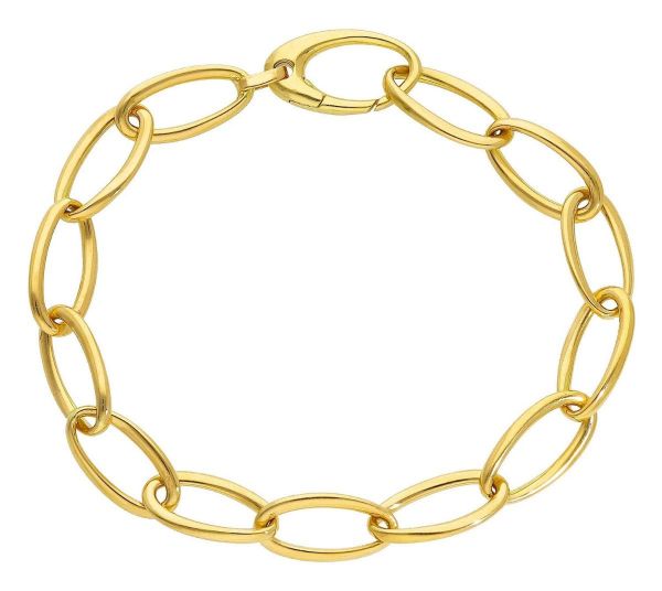 Imagen de Pulsera malla Rolo oro amarillo 18k | 20 cm
