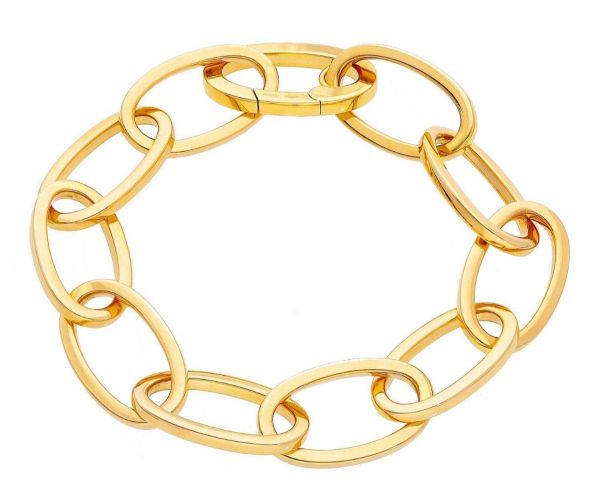 Imagen de Pulsera malla Rolo oro amarillo 18k | 20 cm