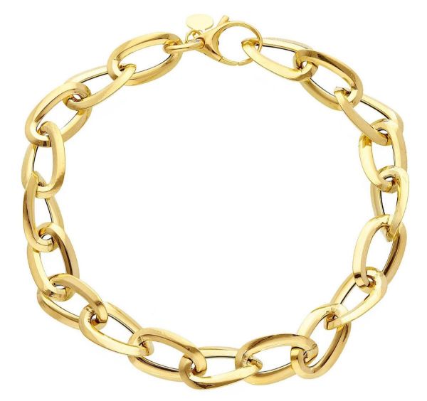Imagen de Pulsera malla Rolo oro amarillo 18k | 21 cm