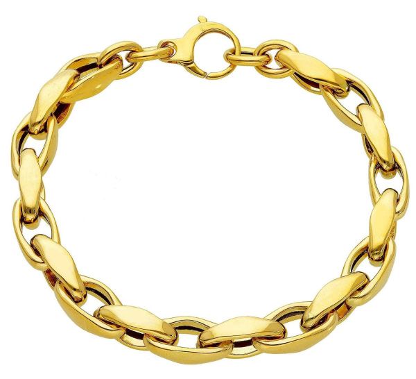 Imagen de Pulsera malla Rolo oro amarillo 18k | 21 cm