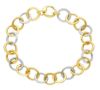 Imagen de Pulsera malla Rolò oro bicolor 18k | 19 cm