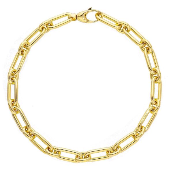 Imagen de Pulsera malla Rolo oro amarillo 18k | 19 cm