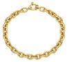 Imagen de Pulsera Rolo oval para hombre y mujer oro amarillo 18k | 20 cm