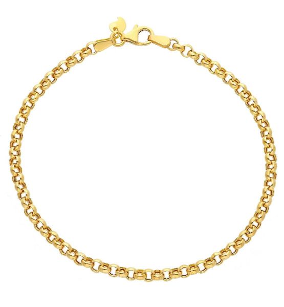 Immagine di Bracciale Rolò uomo donna oro giallo 9k | 19 cm 