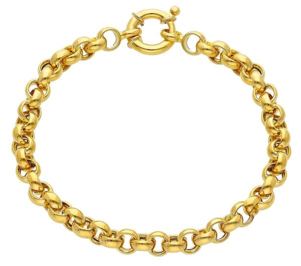 Immagine di Bracciale Jaseron uomo donna oro giallo 18k | 20 cm 