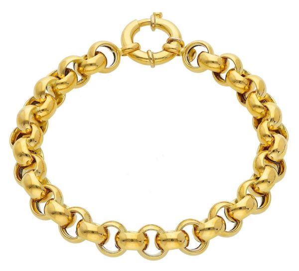 Immagine di Bracciale Rolò uomo donna oro giallo 18k | 21 cm 