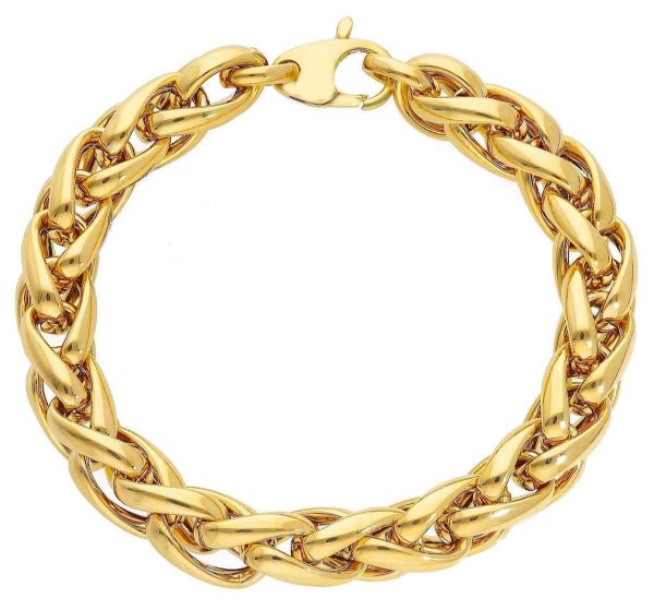 Imagen de Pulsera malla Espiga oro amarillo 18k | 21 cm