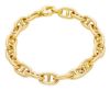 Picture of 18k yellow gold Anchor link Bracelet | Made in Italy | 19 cm