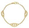 Picture of 18k yellow gold Anchor link Bracelet | 19 cm