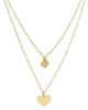 Imagen de Collar doble hilo con Corazones oro amarillo 9k | 42+3 cm