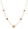 Imagen de Collar Corazón grande 4 Corazoncitos oro rosa 18k | 45 cm 