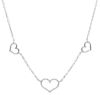 Picture of 3 small Hearts Necklace | 18k white gold | 45 cm