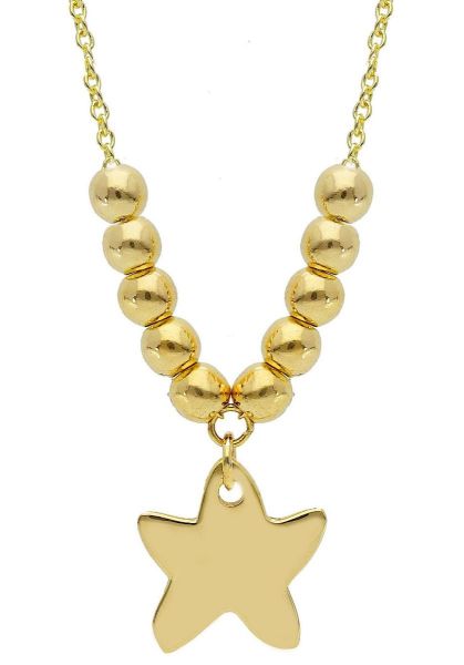 Imagen de Collar Estrella oro amarillo macizo 18k | 40+2 cm 