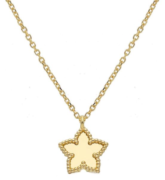 Picture of Flower Necklace | Solid 18k yellow gold | 40+3 cm